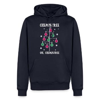 Xmas Pun Chemis Tree - Männer Premium Bio Hoodie - Navy - Vorne - Nico (187cm)