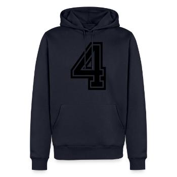 4 - Men’s Premium Organic Hoodie - navy - Front - Nico (187cm)