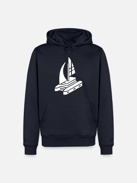 Vektor Kat - Männer Premium Bio Hoodie - Navy