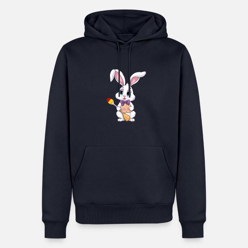 Easter bunny with Easter eggs - Men’s Premium Organic Hoodie - navy