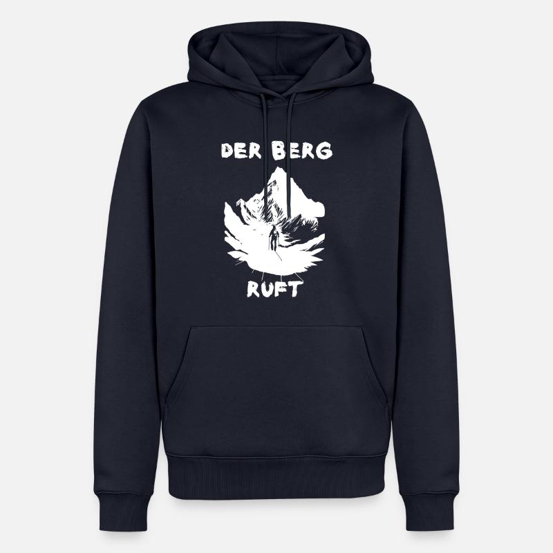 Der Berg ruft - Männer Premium Bio Hoodie - Navy