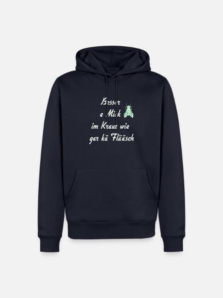 Besser ä Mick im Kraut - Männer Premium Bio Hoodie - Navy
