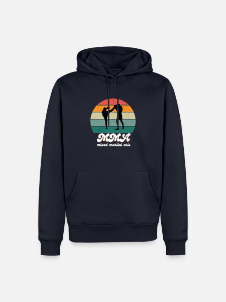 Retro-Kampfgeist - Männer Premium Bio Hoodie - Navy