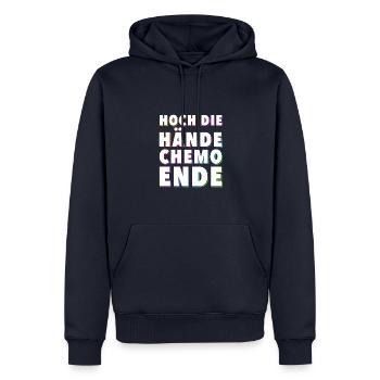 Chemo Krebstherapie Krebs Geschenk - Männer Premium Bio Hoodie - Navy - Vorne - Nico (187cm)