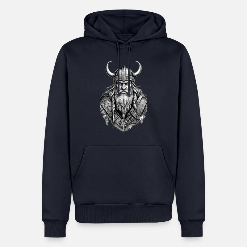Wikinger Design - Männer Premium Bio Hoodie - Navy