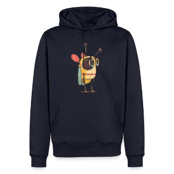 Grashüpfer - Männer Premium Bio Hoodie - Navy - Vorne - Nico (187cm)