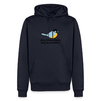 kleine Meise - Männer Premium Bio Hoodie - Navy - Vorne - Nico (187cm)
