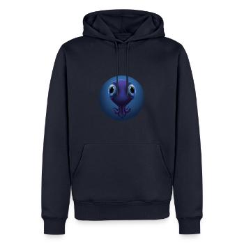 Oktawius - Männer Premium Bio Hoodie - Navy - Vorne - Nico (187cm)
