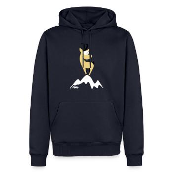 Gams (farbig) - Männer Premium Bio Hoodie - Navy - Vorne - Nico (187cm)