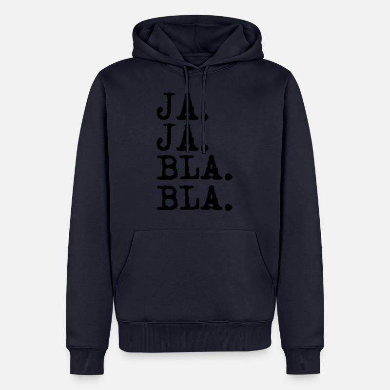ja ja bla bla - Männer Premium Bio Hoodie - Navy