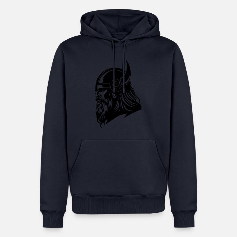 Wikinger Kopf Viking Krieger - Männer Premium Bio Hoodie - Navy