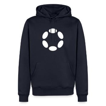 Polkadot DOT Altcoin white - Männer Premium Bio Hoodie - Navy - Vorne - Nico (187cm)