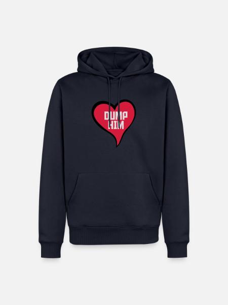 dump him quote logo - Men’s Premium Organic Hoodie - navy