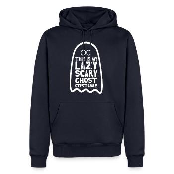 this is my lazy scary ghost costume Halloween - Männer Premium Bio Hoodie - Navy - Vorne - Nico (187cm)