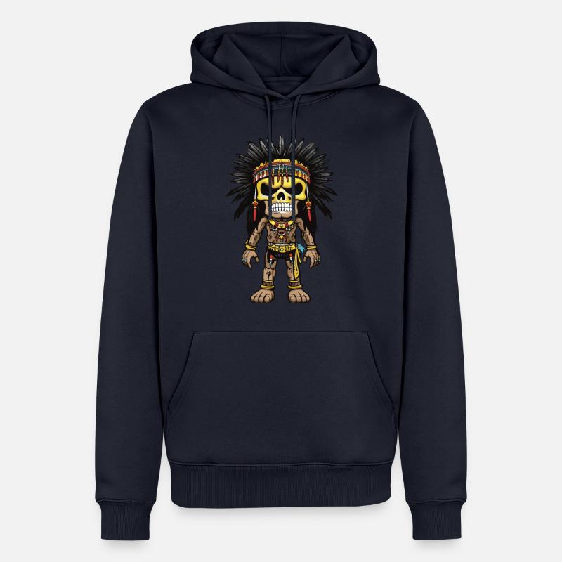 Apache Indianer Skelett - Männer Premium Bio Hoodie - Navy