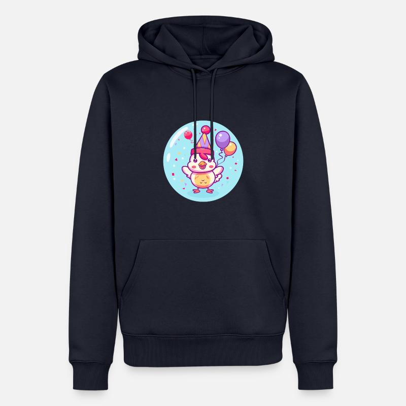 Poulet Anniversaire Bébé - Sweat à capuche Premium bio Homme - bleu marine