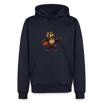 Aigle Halloween Bande Dessinée Drôle - Sweat à capuche Premium bio Homme - bleu marine - Devant - Nico (187cm)
