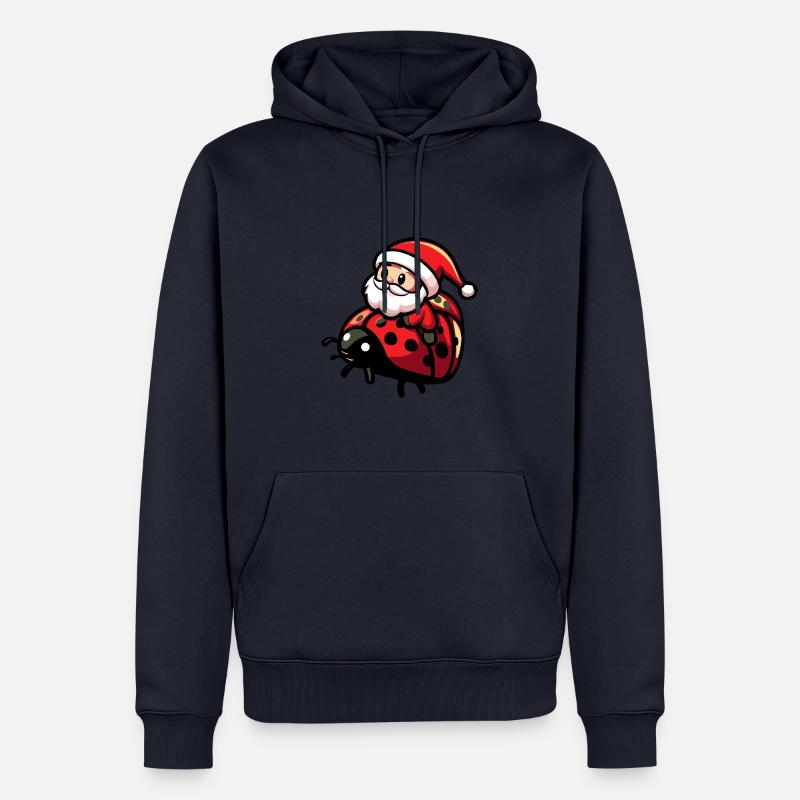 Marienkäfer Weihnachtsmann - Männer Premium Bio Hoodie - Navy