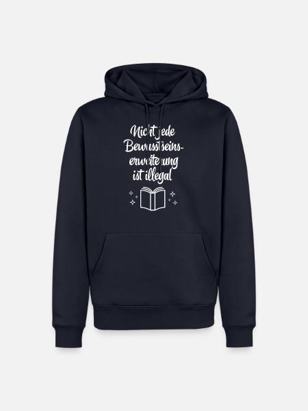 BEWUSSTSEINSERWEITERUNG BUCH - Männer Premium Bio Hoodie - Navy