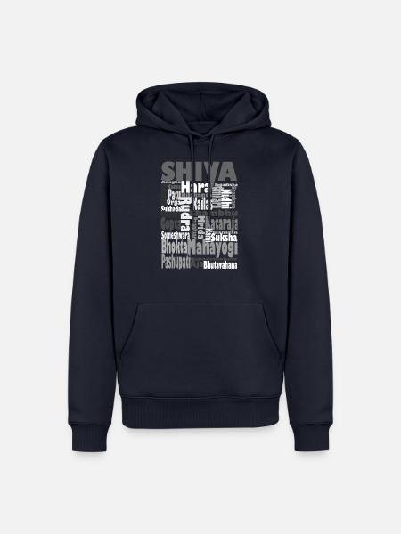 108Names of Shiva grey - Männer Premium Bio Hoodie - Navy