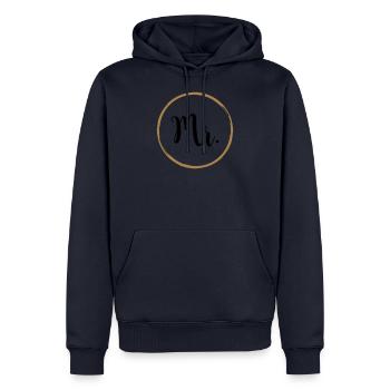 Mr Mrs Wedding Wedding - Men’s Premium Organic Hoodie - navy - Front - Nico (187cm)
