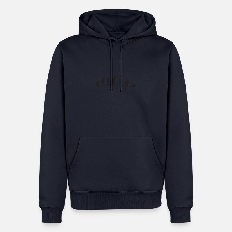 Evolution Gamer / Evolutionskette Zocker / Gamer - Männer Premium Bio Hoodie - Navy