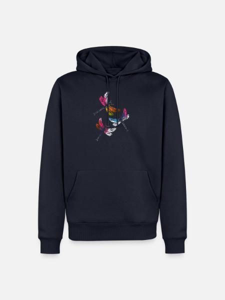 Libelle Insekt Tierliebhaber - Männer Premium Bio Hoodie - Navy