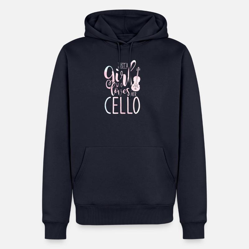 Violoncelle - Sweat à capuche Premium bio Homme - bleu marine