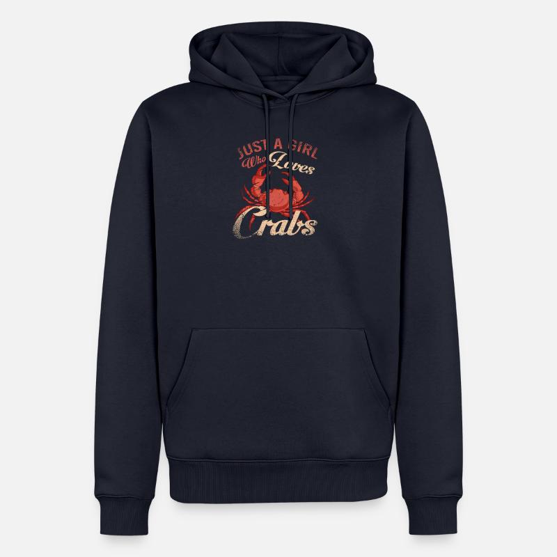 Fille de crabe - Sweat à capuche Premium bio Homme - bleu marine
