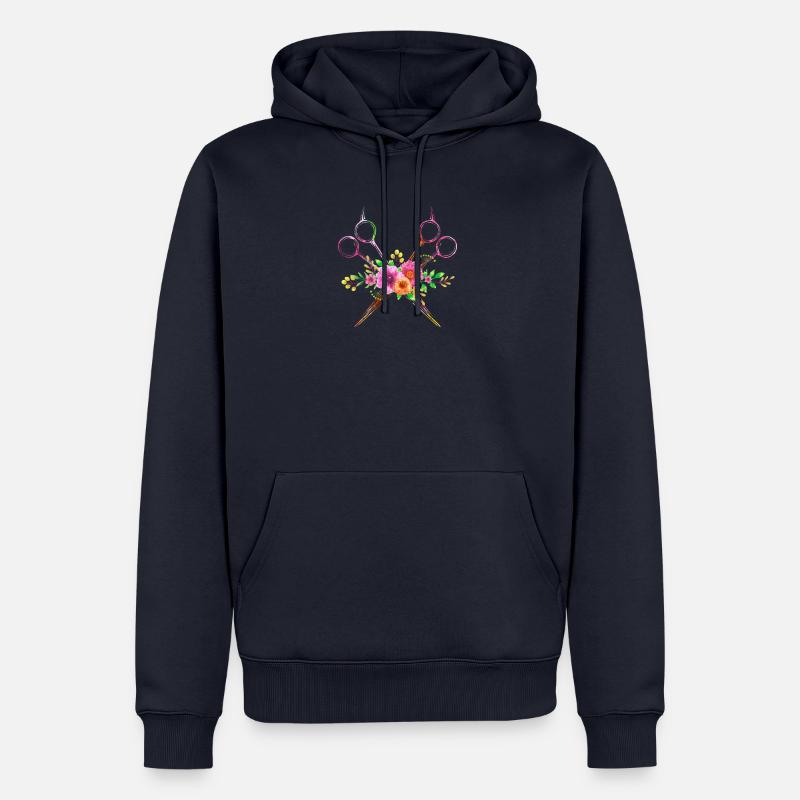 Coiffeur profession de coiffeur - Sweat à capuche Premium bio Homme - bleu marine