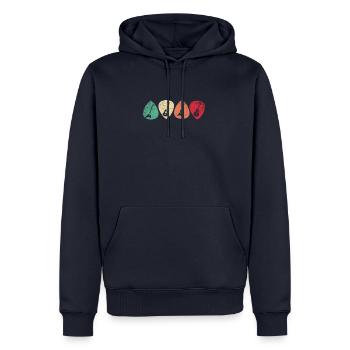 Guitariste guitariste - Sweat à capuche Premium bio Homme - bleu marine - Devant - Nico (187cm)