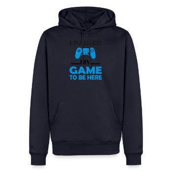 Mon gamer de jeu a été arrêté - Sweat à capuche Premium bio Homme - bleu marine - Devant - Nico (187cm)