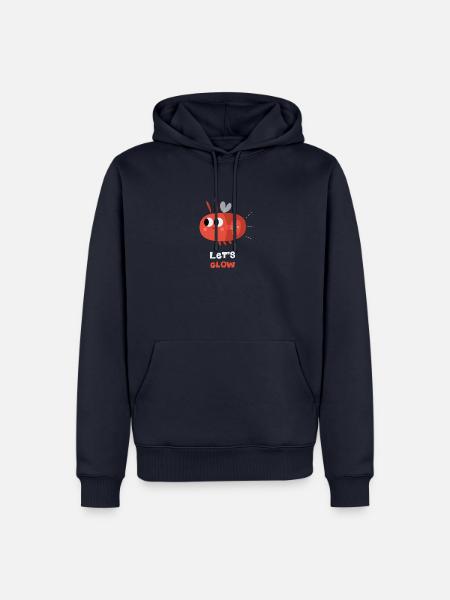 Let's Glow | Süßes Glühwürmchen für Kinder - Männer Premium Bio Hoodie - Navy