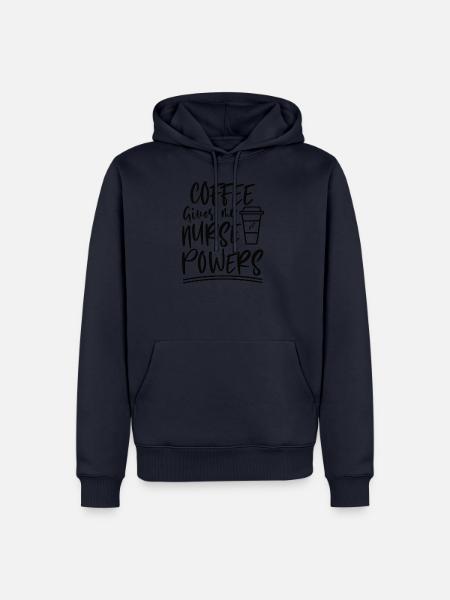 Kaffee gibt mir Krankenschwester Superkraft - Männer Premium Bio Hoodie - Navy