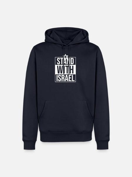 Stand With Israel/ Solidarität mit Israel - Männer Premium Bio Hoodie - Navy