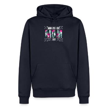 Mom - Männer Premium Bio Hoodie - Navy - Vorne - Nico (187cm)