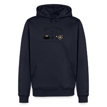 Kamera Fotografie Fotograf Kaffee Bilder Foto - Männer Premium Bio Hoodie - Navy - Vorne - Nico (187cm)