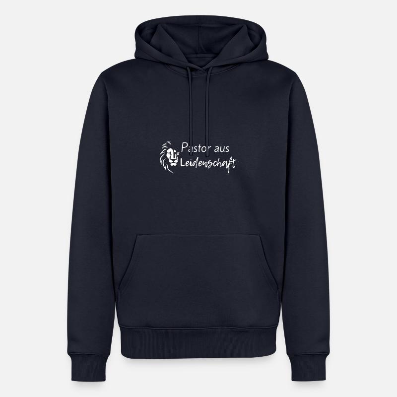 Pasteur passionné - Chrétien élégant - Sweat à capuche Premium bio Homme - bleu marine