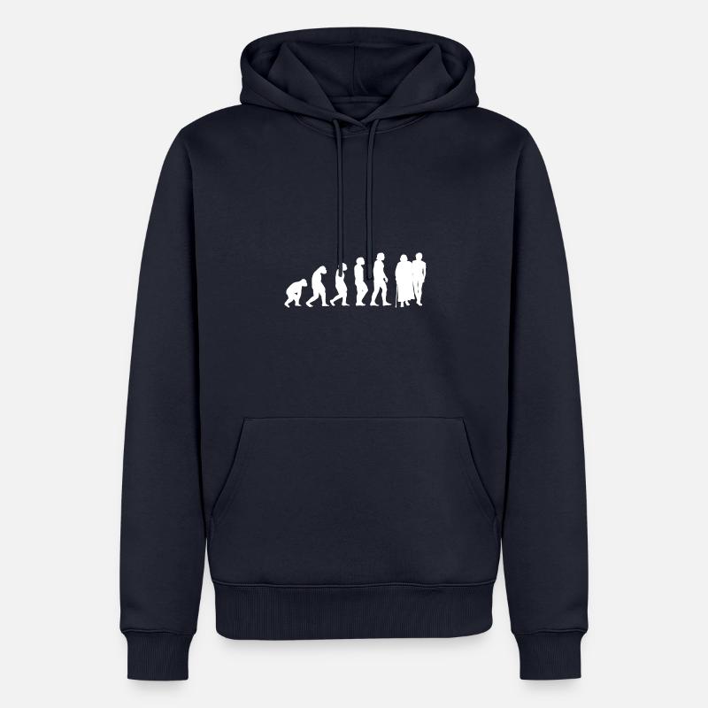 Evolution Oma - Männer Premium Bio Hoodie - Navy