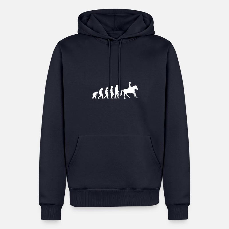Evolution Reiter - Männer Premium Bio Hoodie - Navy