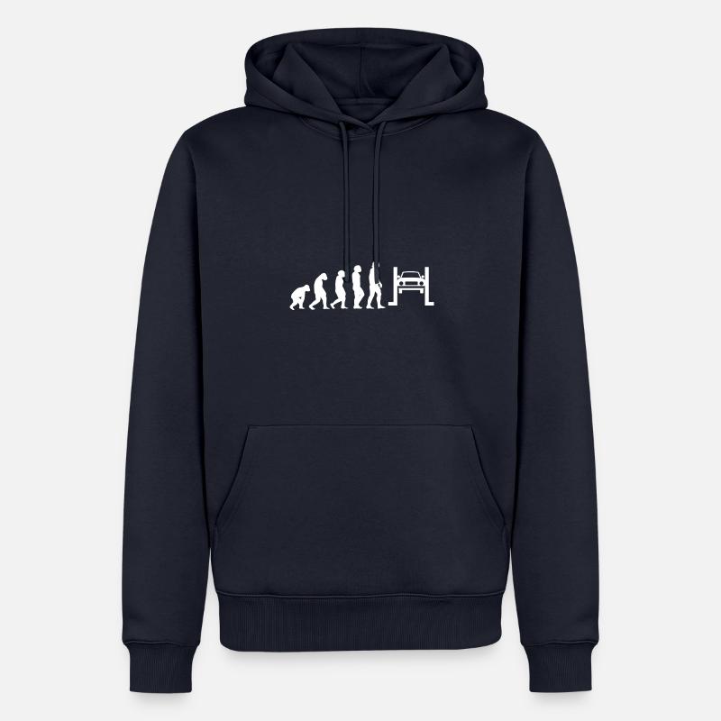 Evolution Kfz Mechaniker - Männer Premium Bio Hoodie - Navy