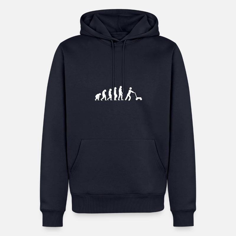 Evolution Platzwart - Männer Premium Bio Hoodie - Navy