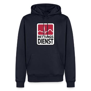 Rettungsdienst - Männer Premium Bio Hoodie - Navy - Vorne - Nico (187cm)