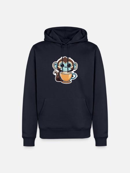 Käffchen 2 - Männer Premium Bio Hoodie - Navy