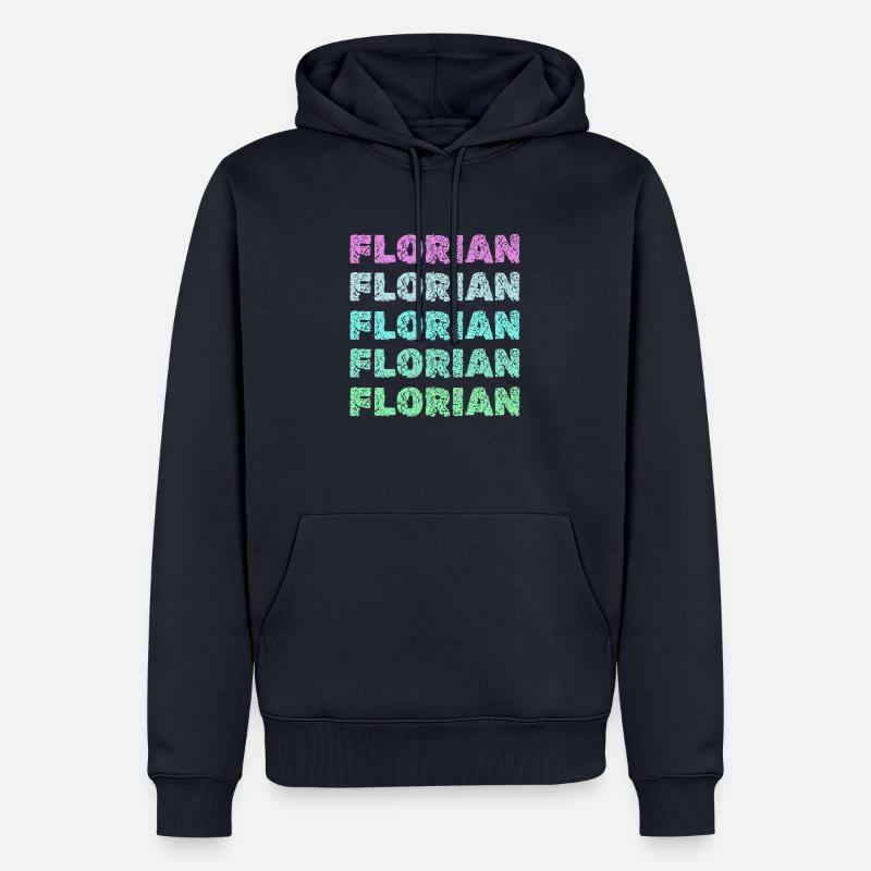Florian Florian - Sweat à capuche Premium bio Homme - bleu marine