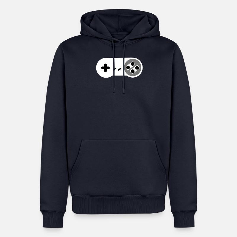 Super NES Controller - Sweat à capuche Premium bio Homme - bleu marine