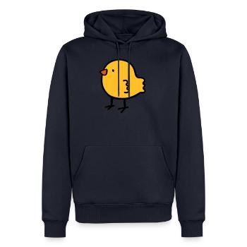 chick - Men’s Premium Organic Hoodie - navy - Front - Nico (187cm)