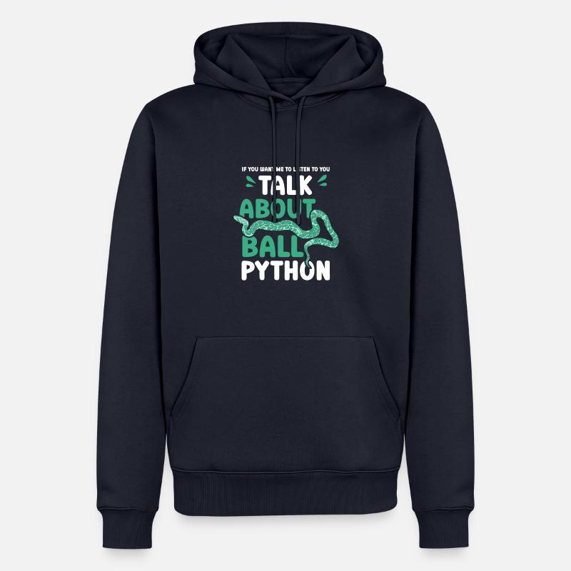 talk about ball python - Männer Premium Bio Hoodie - Navy