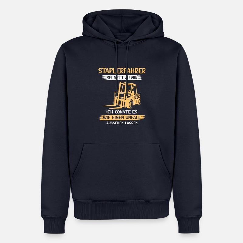 Lagerarbeiter Logistiker Stapler Staplerfahrer - Männer Premium Bio Hoodie - Navy