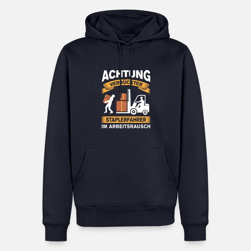 Lagerarbeiter Logistiker Stapler Staplerfahrer - Männer Premium Bio Hoodie - Navy